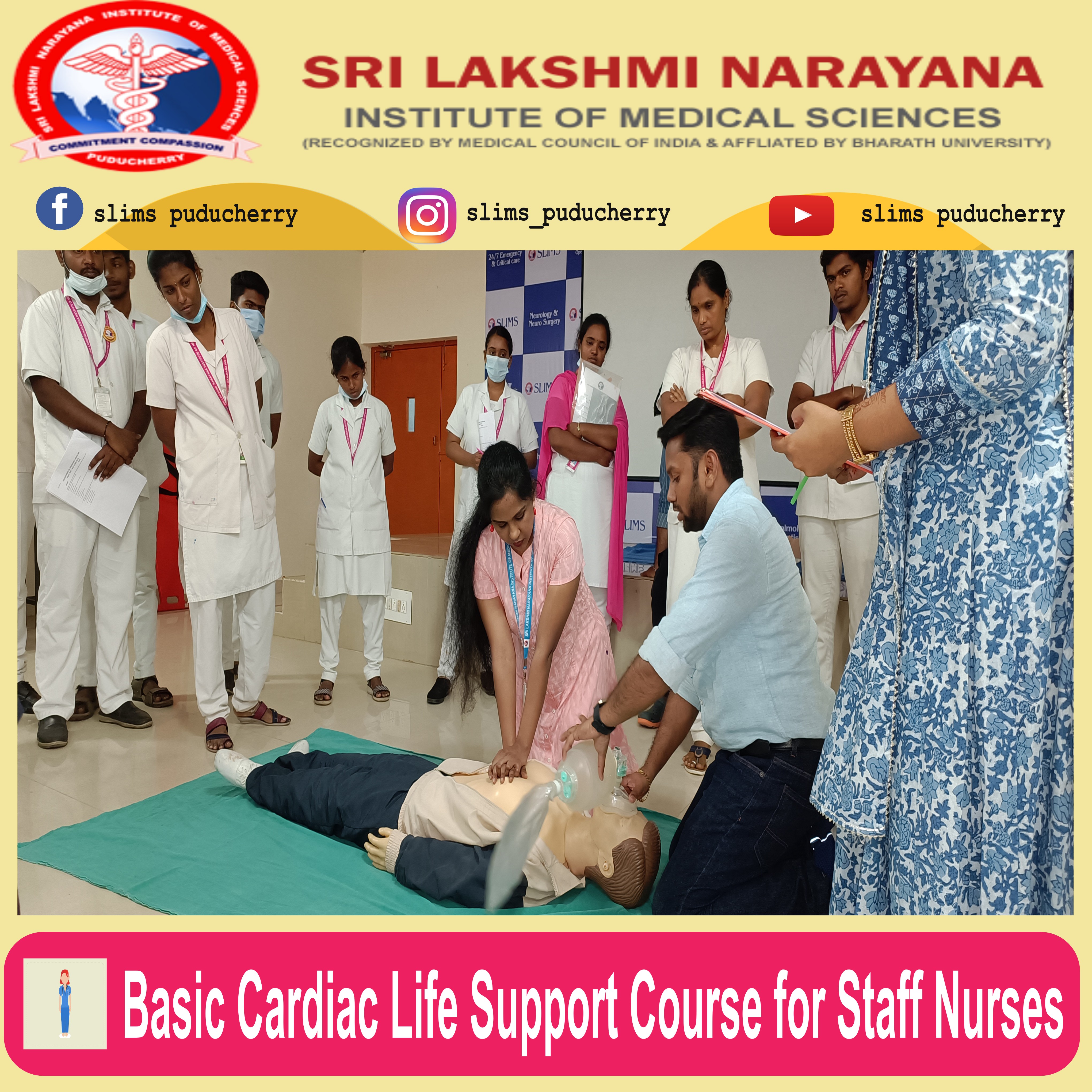 SLIMS Basic Cardiac Life Support Course for Staff Nurses